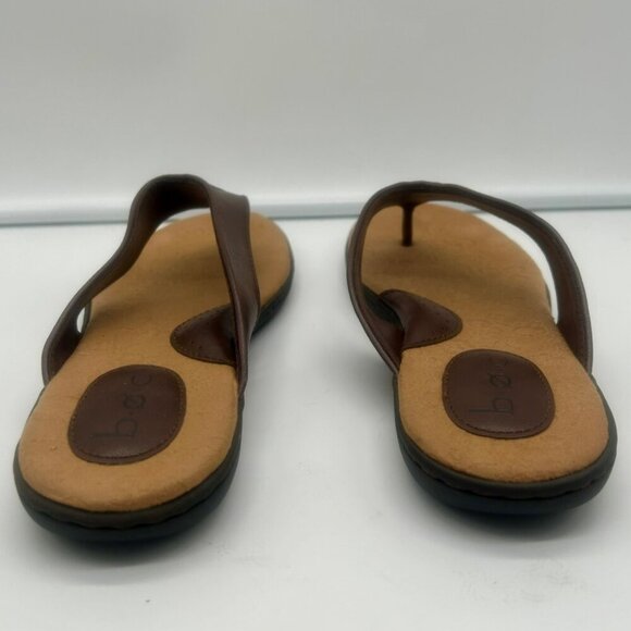 B.O.C. Thong Sandal Flip Flop Women 8 Brown Slip On Cushioned Footbed Walking - Picture 6 of 10